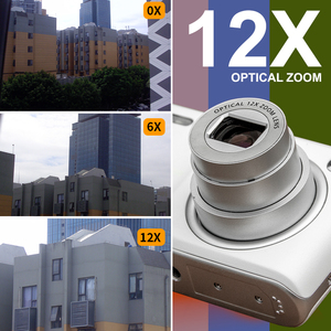 Digital kamera mit 12X optischem Zoom 4K/64MP Ultra HD-Video foto Eingebaute LED-Licht-Gesichtserkennungs-CCD-Klein kamera - Product Image 4
