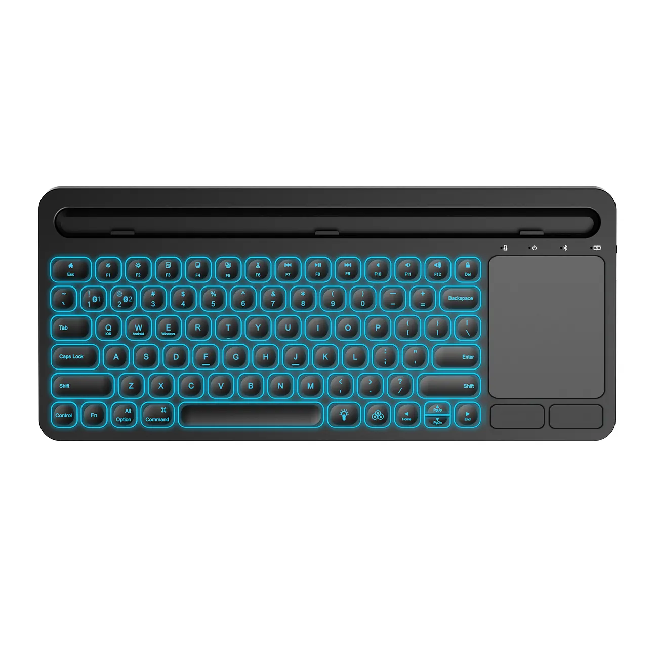 Custom teclado inalambrico clavier azerty bluetooth tablette touchpad bluetooths keyboard with built-in holder