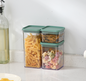 <strong>Stackable</strong> Food Storage <strong>Containers</strong> Box <strong>With</strong> Airtight <strong>Lids</strong> Plastic Dry Fruit Snack Meal Boxes Kitchen Reusable Organizer - Product Image 4