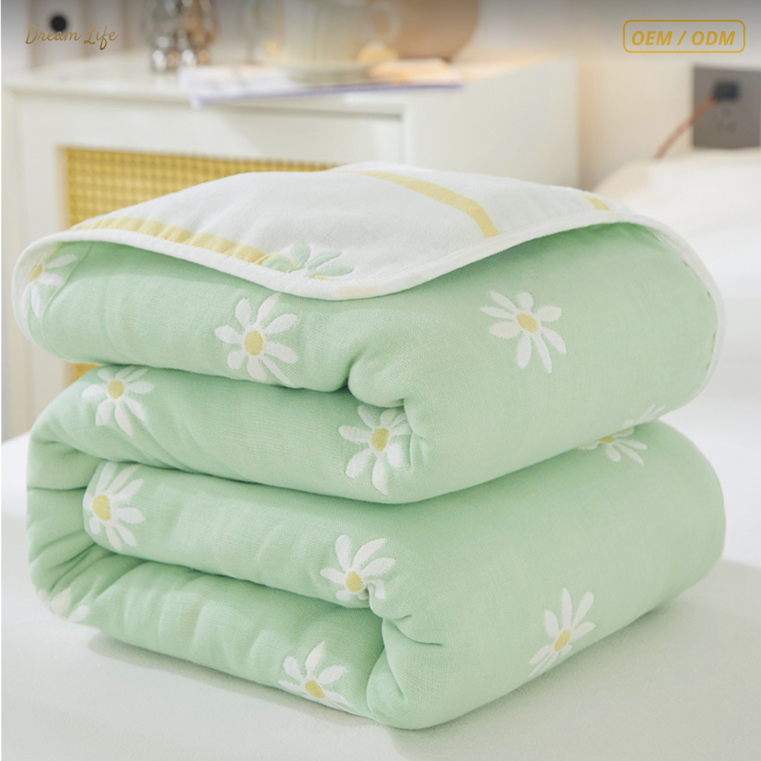 Serviette d'été en fil nuage de poudre à six couches