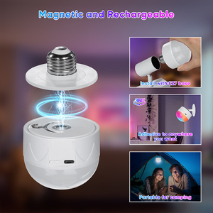 LEDバッテリー式ライトスマート充電式リモコンRGBE27電球 - Product Image 4