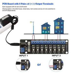 PCB017D 3V-24V DC индивидуальный модуль распределения питания 8 каналов - Product Image 4
