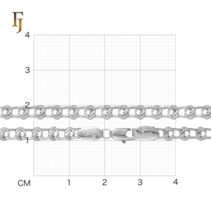 F44100146 4mm 55cm FJファロンファッションジュエリーケーブルカタツムリリンクチェーンネックレスホワイトゴールドメッキ男性用女性用真鍮ベース - Product Image 2