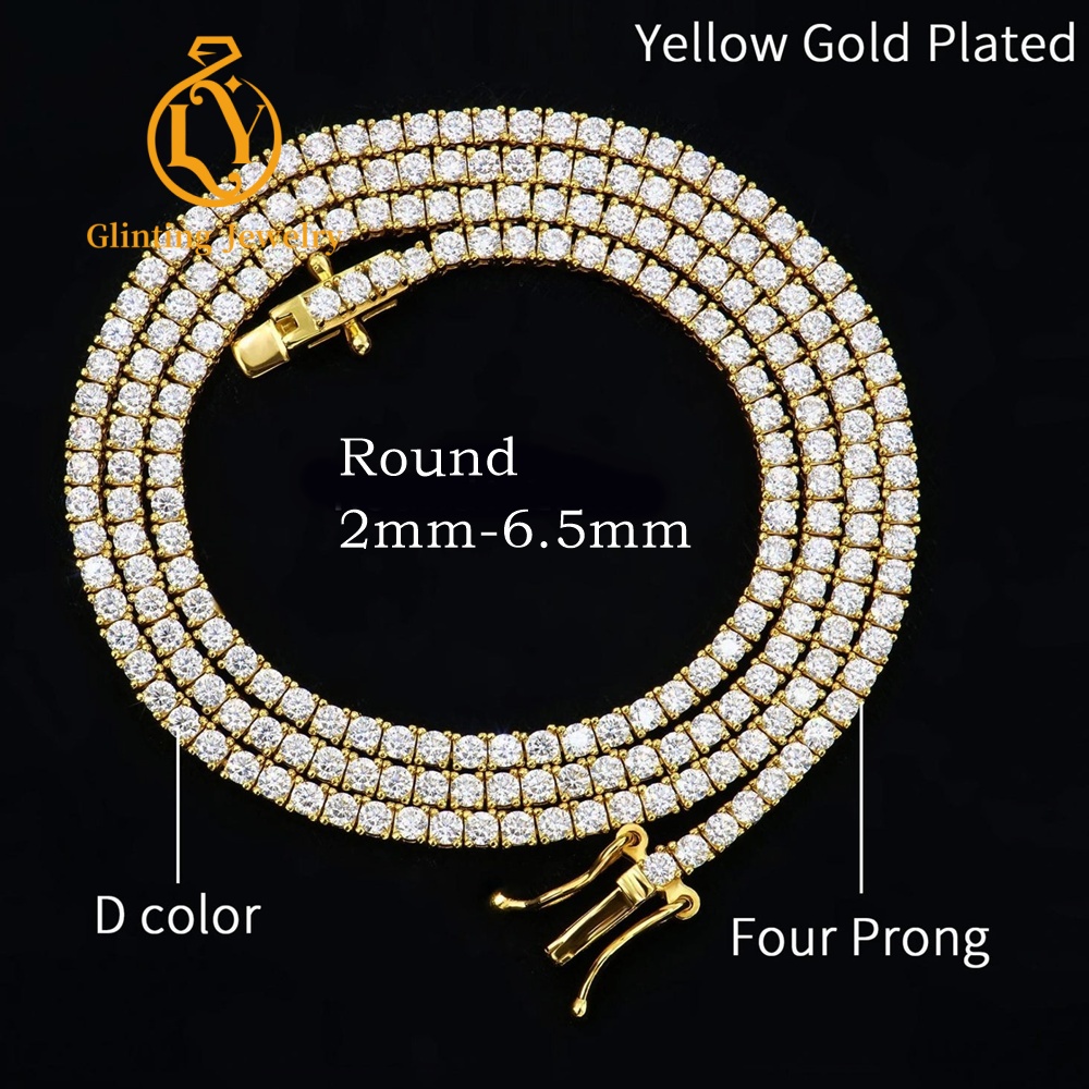 2mm lab grown diamond-Yellow Gold Plated