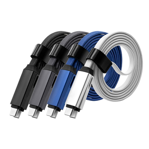 工厂直接供应PD 60w C型USB C电缆，3A快速充电电缆，3合1织物编织C型充电电缆 - Product Image 5