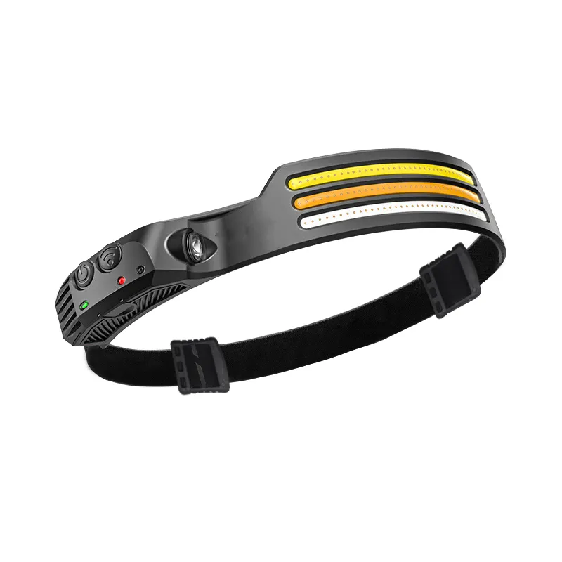 Ultra Lightweight Waterproof COB+XPE Red 230 degrees LED Wide Beam Rechargeable COB Headlamp for Outdoor Running
