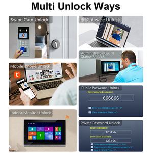 Intercomunicador de puerta de casa inteligente Tuya, videoportero para apartamento múltiple, sistema de intercomunicación de red de Monitor interior de 10 pulgadas - Product Image 6