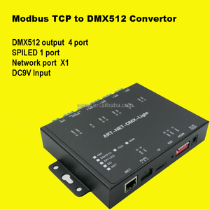 Преобразователь протокола ModbusTCP в DMX512 PLC управляет системой освещения сцены с контроллером освещения ламп WS2812 - Product Image 2