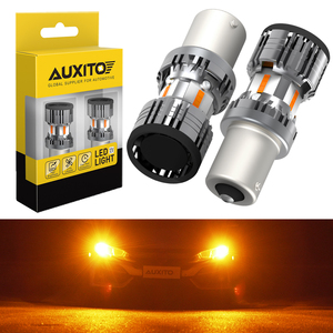 Auxito 1156 7506 Build Amber Amber sarı LED sinyal lambası ampuller yerleşik yük direnci CANBUS hata ücretsiz - Product Image 4