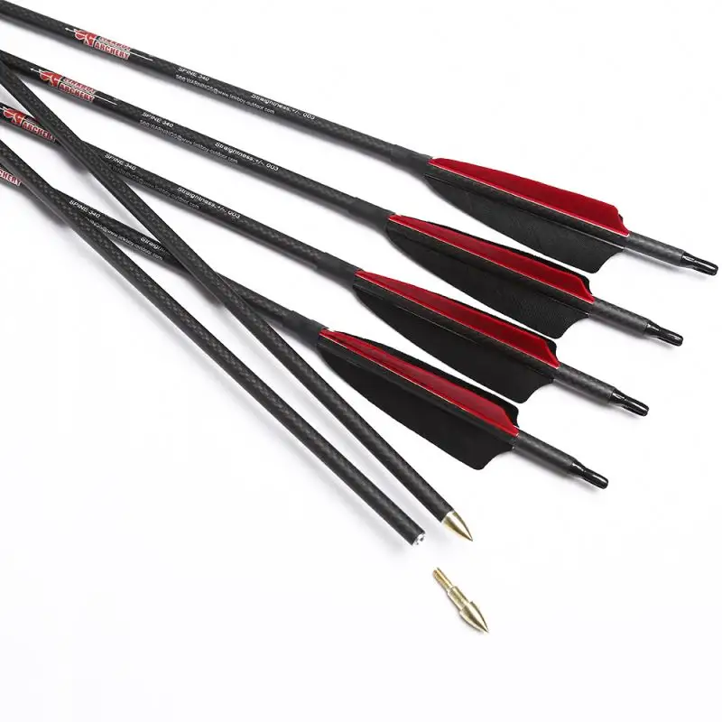 Linkboy Archery Weave Pure Carbon Shaft 3K Carbon Pfeile für die Bogen jagd Schießen