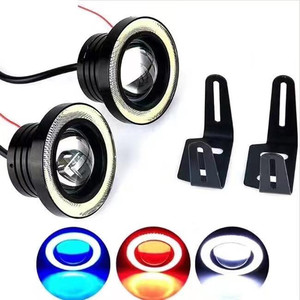 GZYNX2.5 "3" 3.5 "エンジェルアイズフォグランプ64MM76MM 89MM12VユニバーサルオートカープロジェクターCOBLEDドライビングライトラウンドLEDフォグランプ - Product Image 5