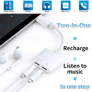 2合1 USB C至Type-C音频适配器3.5毫米连接器DC输出耳机充电辅助电缆三星小米插件连接 - Product Image 6