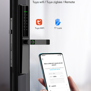 Parmak izi ve kart erişimi ile akıllı dijital kilit ekran kapıları için alüminyum alaşımlı giriş RFID ve şifre veri depolama seçenekleri - Product Image 4