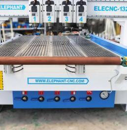 Unique Design 1325 Multihead 4 Processes <strong>CNC</strong> <strong>Router</strong> <strong>with</strong> T-slot Work Table and <strong>Rotary</strong> Device - Product Image 4