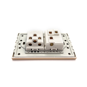 ZSUN SC31 PC Gold Color Plate <strong>120</strong>*72mm American Standard Dimmer 1 Gang <strong>Switch</strong> and 3 Pin Socket - Product Image 3