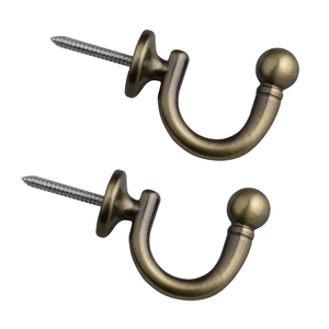 Hiện Đại Duy Nhấ<span class=keywords><strong>t</strong></span> Kim Loại Rèm Tieback Móc Thiế<span class=keywords><strong>t</strong></span> Kế Đơn Giản Bóng End Chủ Cho Rèm Hỗ Trợ Và Giữ Lại - Product Image 1