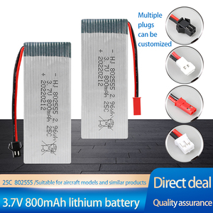 Nhà Máy 802555 3.7V 800mAh có thể sạc lại Li-ion Polymer cho máy bay trực thăng lớn tùy chỉnh máy bay đồ chơi Pin bay không người lái - Product Image 3