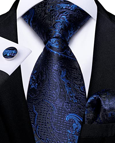Navy blue paisley