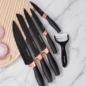 6 adet Nordic renk ev mutfak paslanmaz çelik aksesuarları şef et doğrama bıçağı seti - Product Image 2