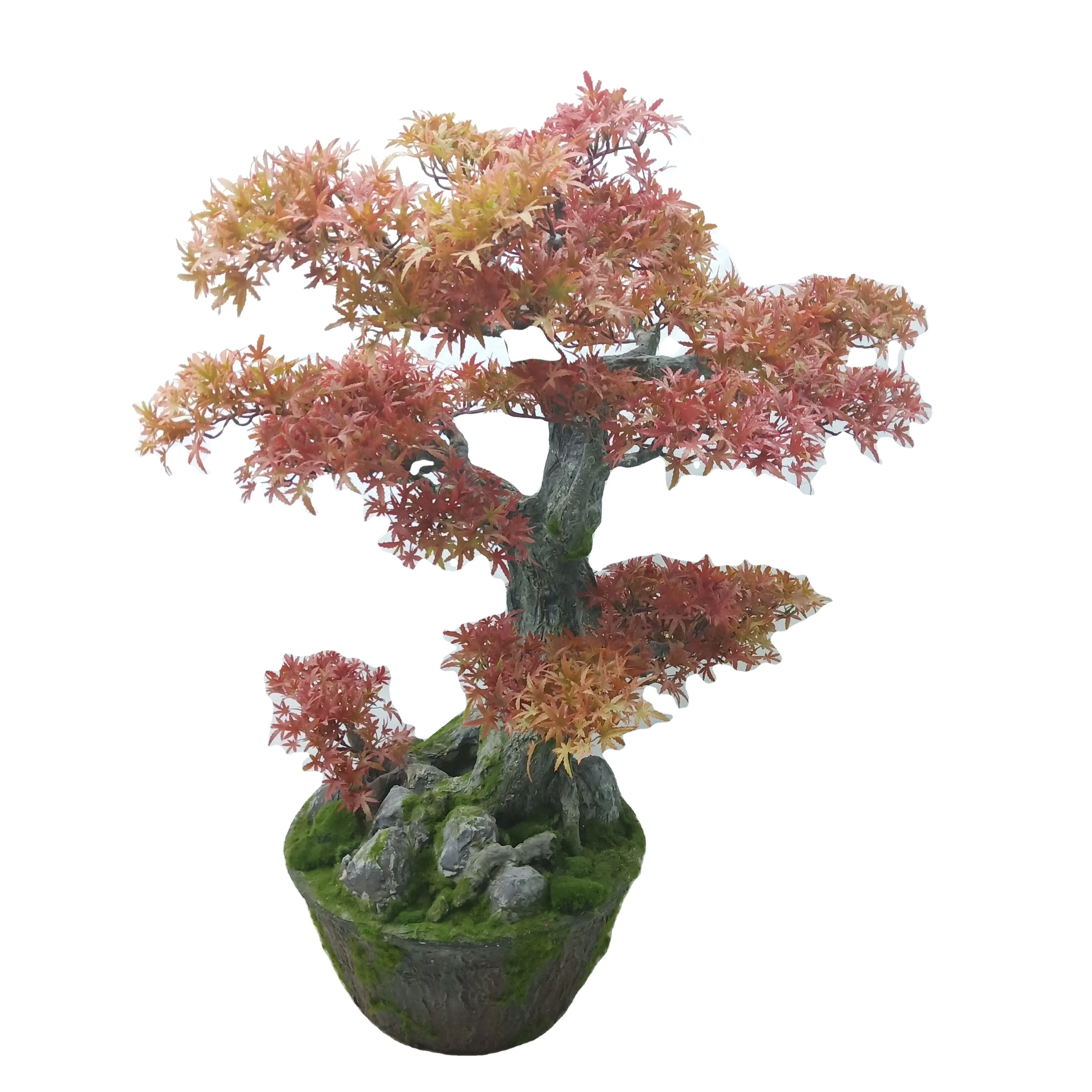 High qualität kunststoff bonsai künstliche pflanzen dekorative ahorn baum