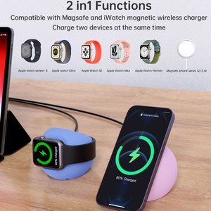 Tenchen แท่นชาร์จ USB แบบ2-in-1สำหรับ Apple ซีรีส์13/12โทรศัพท์มือถือ iWatch 3-in-1ที่ยึดโทรศัพท์มือถือแม่เหล็ก - Product Image 2