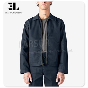 拉苏尔定制工厂教练棉斜纹工作夹克工人工作服艾森豪威尔机械夹克木匠男士工作夹克 - Product Image 1