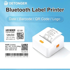 DETONGER P1 Inkless termal etiket yazıcı 20-58mm renkli barkod QR kod fiyat makinesi - Product Image 4