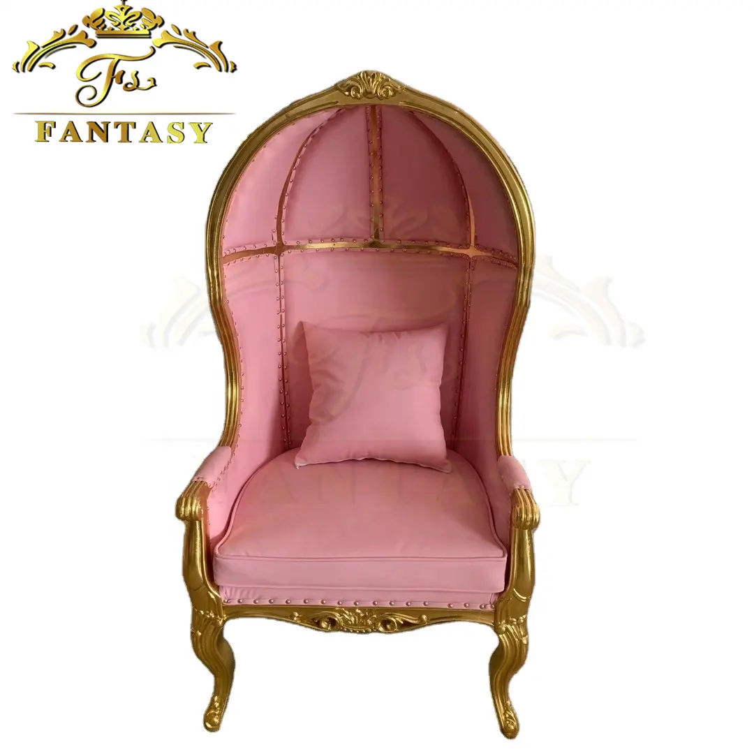 gold and pink pu leather brid cage chair throne chairs for kid