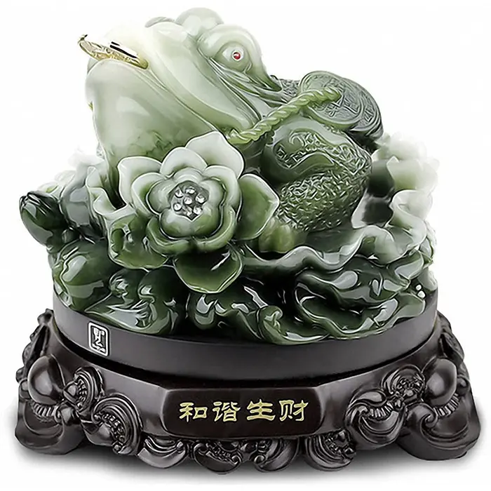 Statue Feng Shui porte-bonheur, Statue de grenouille à la maison, attirer la richesse et la fortune