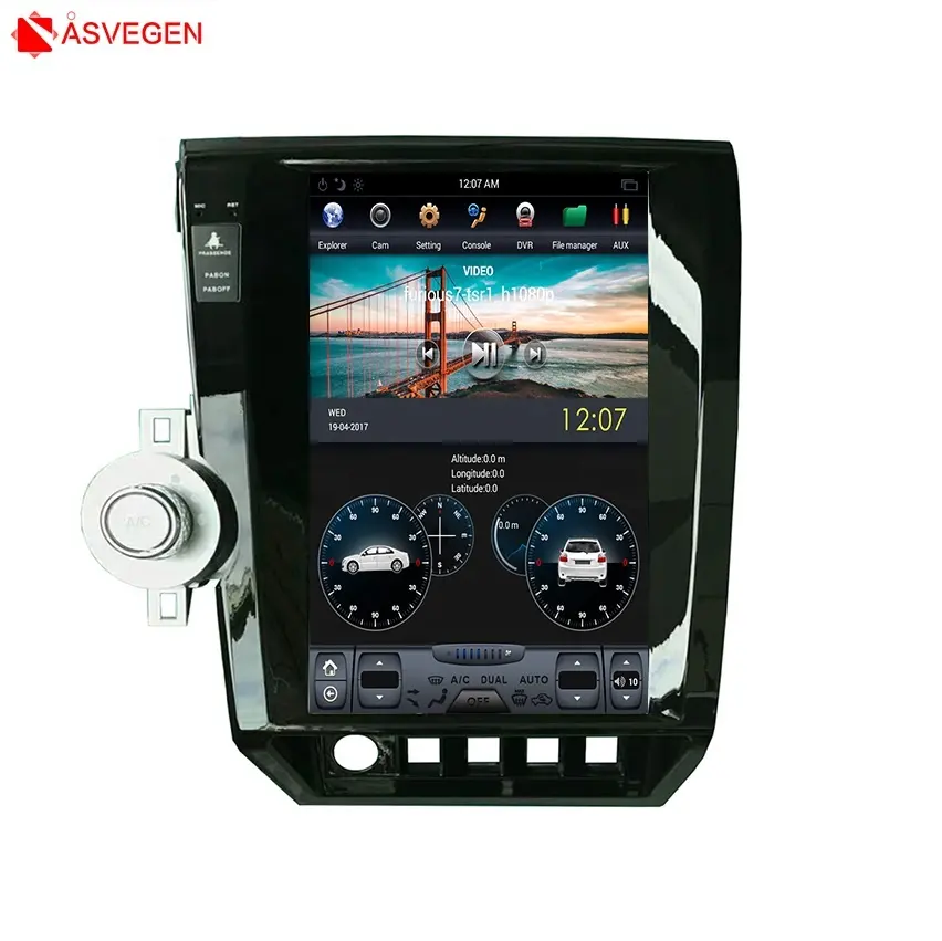 Android 6.0 13.6 "Tesla Vertikal Touch Screen Car DVD Player untuk Toyota Tundra 2007-2011 Navigasi Harga Pabrik