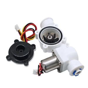 Caudalímetro de pulso Válvula integrada Caudalímetro líquido Sensor de flujo de agua Caudalímetro Hall de baja potencia Conexión rápida de 2 grifos - Product Image 2