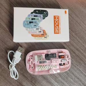 Xách Tay Màu Hồng Có Thể Sạc Lại RGB Quang 2.4G <span class=keywords><strong>Mini</strong></span> Ergonomic Backlit USB Im Lặng Thiết Kế Chuột Không Dây Bt5.2 Cho Nhà Văn Phòng Chơi Game - Product Image 5