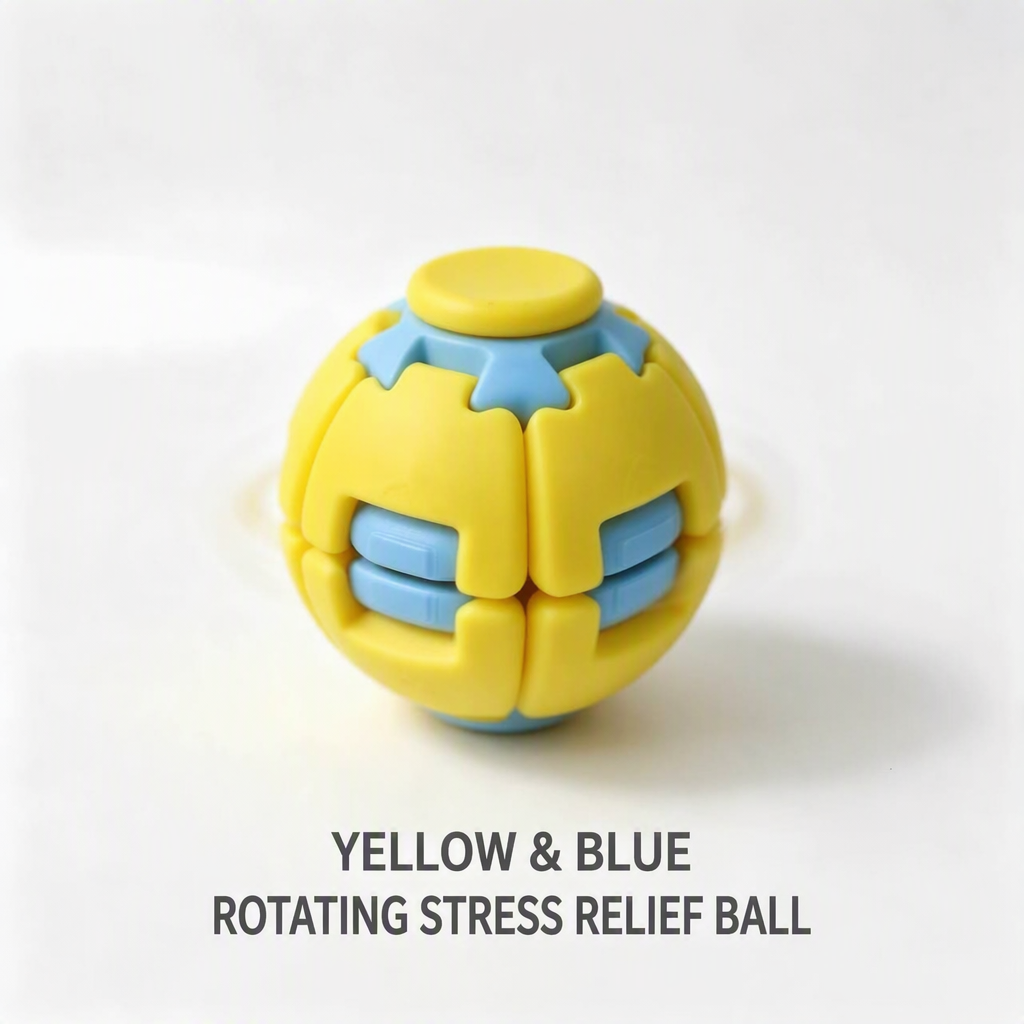 Palla Antistress Rotante Gialla e Blu
