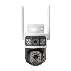 QX114 T6 4KHDデュアルレンズスマートセキュリティカメラWifiナイトビジョン屋外防水PTZカメラ人間検出APPアラート - Product Image 6