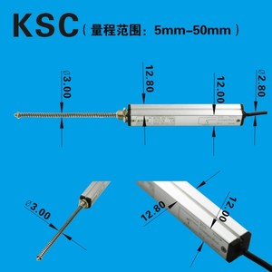 MIRAN Marca KSC50MM Miniatura Mola Externa Auto-Resetting Tubo Quadrado Deslocamento Sensores Posição Ângulo Medição <span class=keywords><strong>Linear</strong></span>