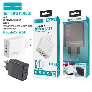 3พอร์ต120W USB + 2 USB-C PD 65W อะแดปเตอร์ชาร์จเร็ว USB ชนิด C ที่ชาร์จสำหรับ Apple iPhone 16 15 Pro Samsung S24 S23ซูเปอร์ - Product Image 6