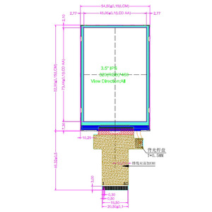 3,5 zoll lcd-modul IPS tft-bildschirm 320 * 480 40 pin RGB/MCU-Schnittstelle für tragbare Geräte Instrumentierung lcd-Anzeige - Product Image 2
