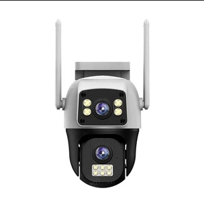 V380 Pro Outdoor WIFI Dual Lens Human Detection <strong>Camera</strong> System Waterproof Network CCTV Bullet PTZ Linkage <strong>Camera</strong>