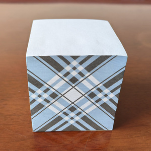 Personalización del fabricante con logotipo de color bloque de notas papel nota pegatina almohadillas para rascar notas adhesivas Cubo de papel