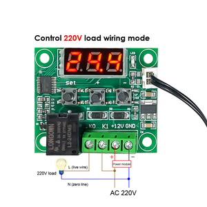W1209 DC 5V 12V 24V Calor Temperatura fría Termostato Interruptor de control de temperatura Controlador Termómetro Thermo NTC Sensor - Product Image 3