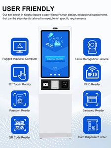 Lector de código QR, máquina de venta de boletos automáticos, lector de tarjetas NFC Mifare, quiosco de autoservicio de verificación con impresora de boletos