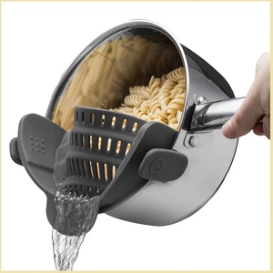 Kitchen Gizmo Snap <strong>Strain</strong> <strong>Pot</strong> Strainer and Pasta Strainer Adjustable Silicone Clip on Strainer for <strong>Pots</strong> - Product Image 4