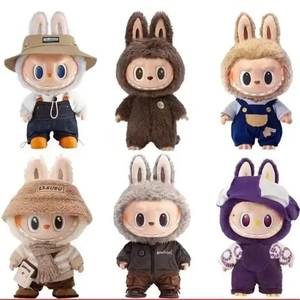 POPART 58CM Monsters Labubu komple Set PVC vinil yüz bebek kutusu kartları ile Action Figure peluş bebek "seni buldum" tasarım" - Product Image 1