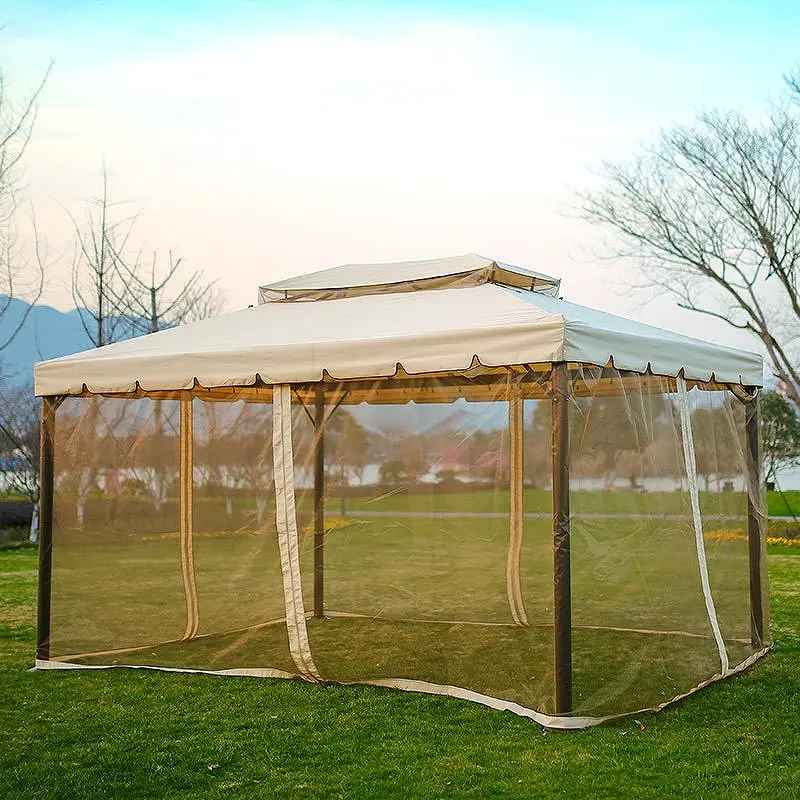 Hot Sale Aluminium Durable Firm Regenschutz Outdoor Gazebo Bar und Anti-UV-Pavillon