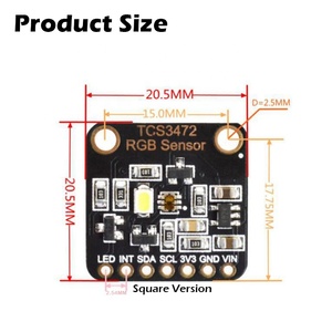 DIYmallTCS3472カラーセンサー認識モジュールRGBIICカラーライトセンサー開発ボード (Ar-duinoSTM32用IRフィルター付き) - Product Image 3