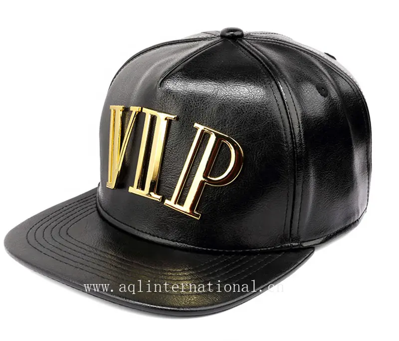 تصميم الخاصة بك snapback قبعة سوداء معدنية مخصصة 3d شعار الذهب لوحة snapback كاب القبعات للرجال الهيب هوب قبعات القبعات
