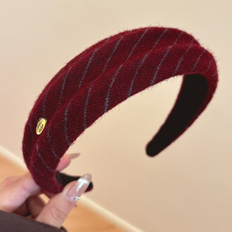 ที่คาดผมสีแดงสไตล์วินเทจ