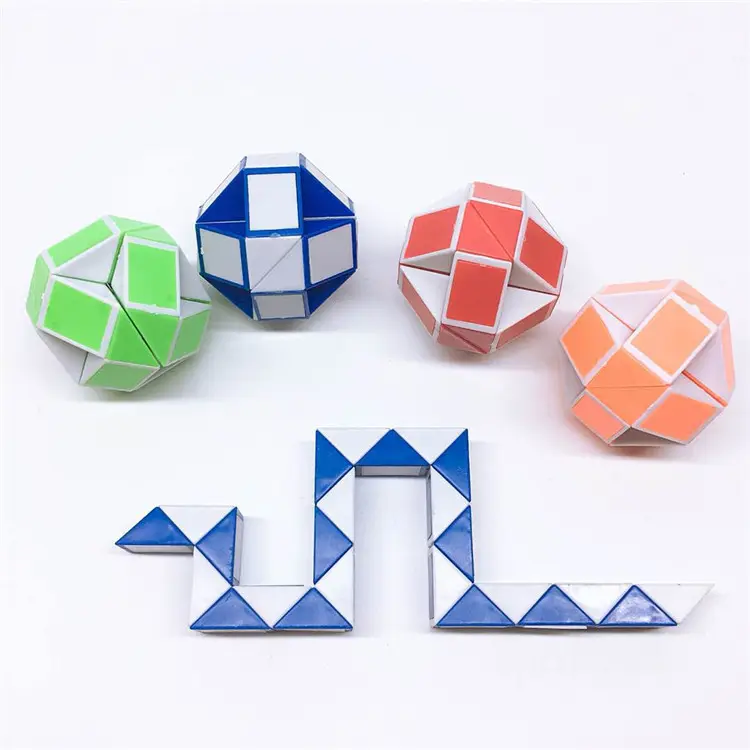 Cubes magiques jouets intelligents 24 blocs Twist Puzzle Collection jouet casse-tête serpent règle Fidget jouets Puzzle magique Cubes