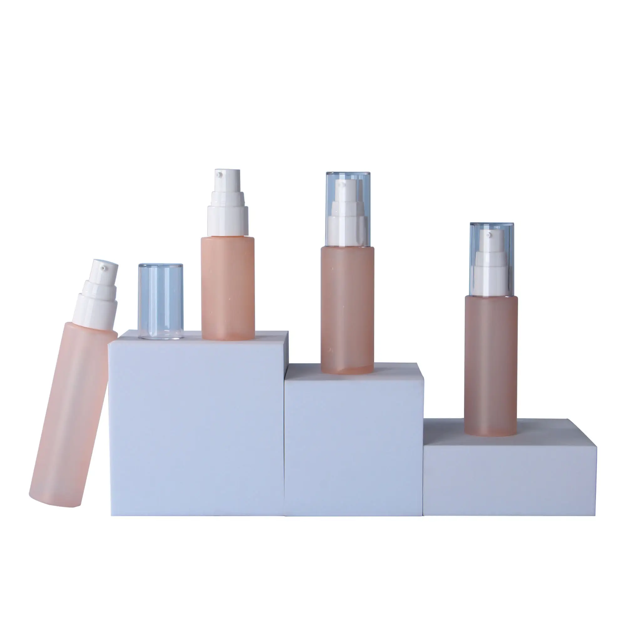 Recipiente de plástico PET 40/50/55/70ml para cosméticos, recipiente de cilindro com design sofisticado para cuidados com a pele facial