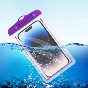 Evrensel IPX8 yüzme ve dalış çantası su geçirmez telefon kılıfı lüminesan su geçirmez çanta cep telefonu kılıfı PVC kapak iPhone için
